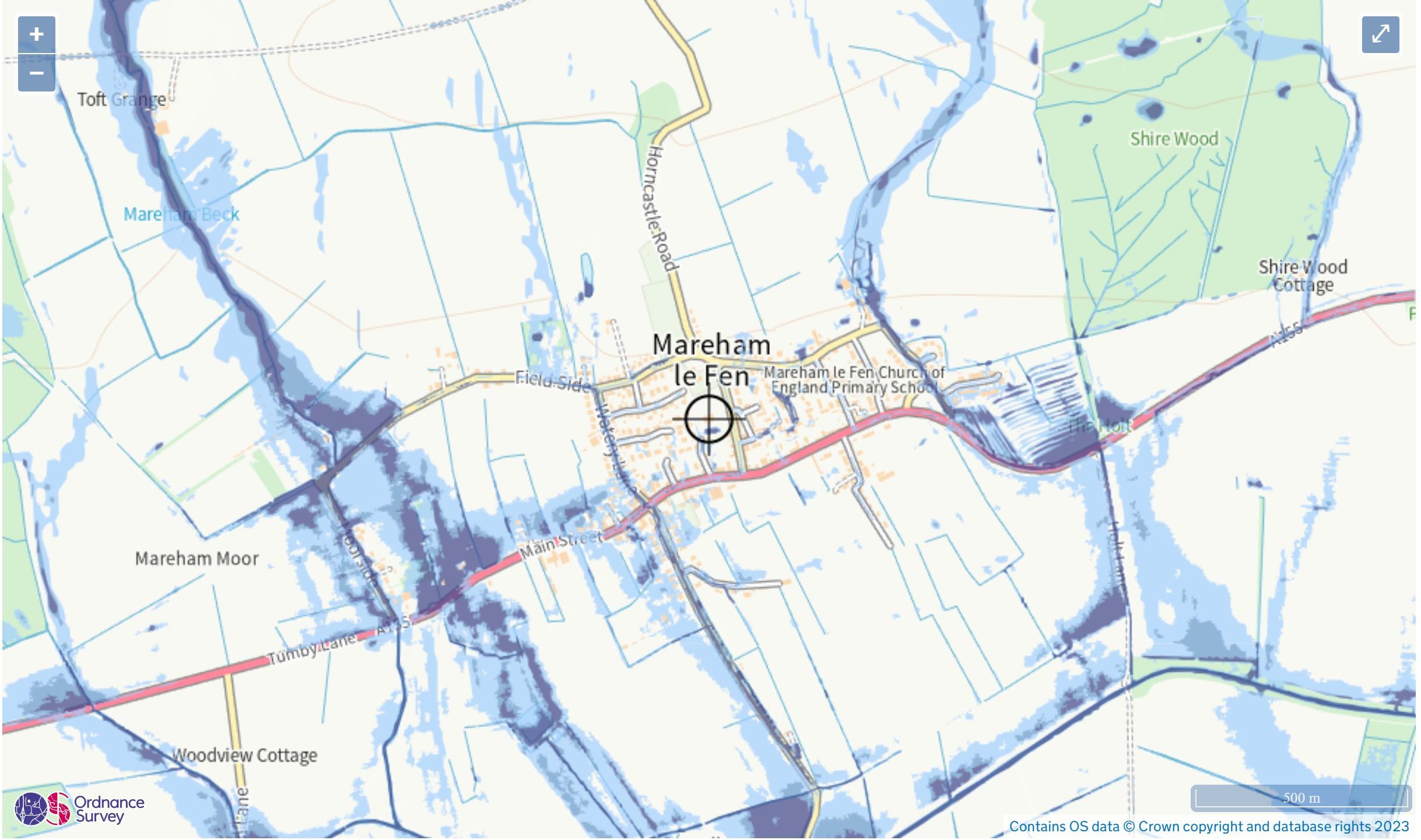 Mareham le Fen Flood Map