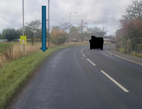 Pole location near Horncastle Road junction